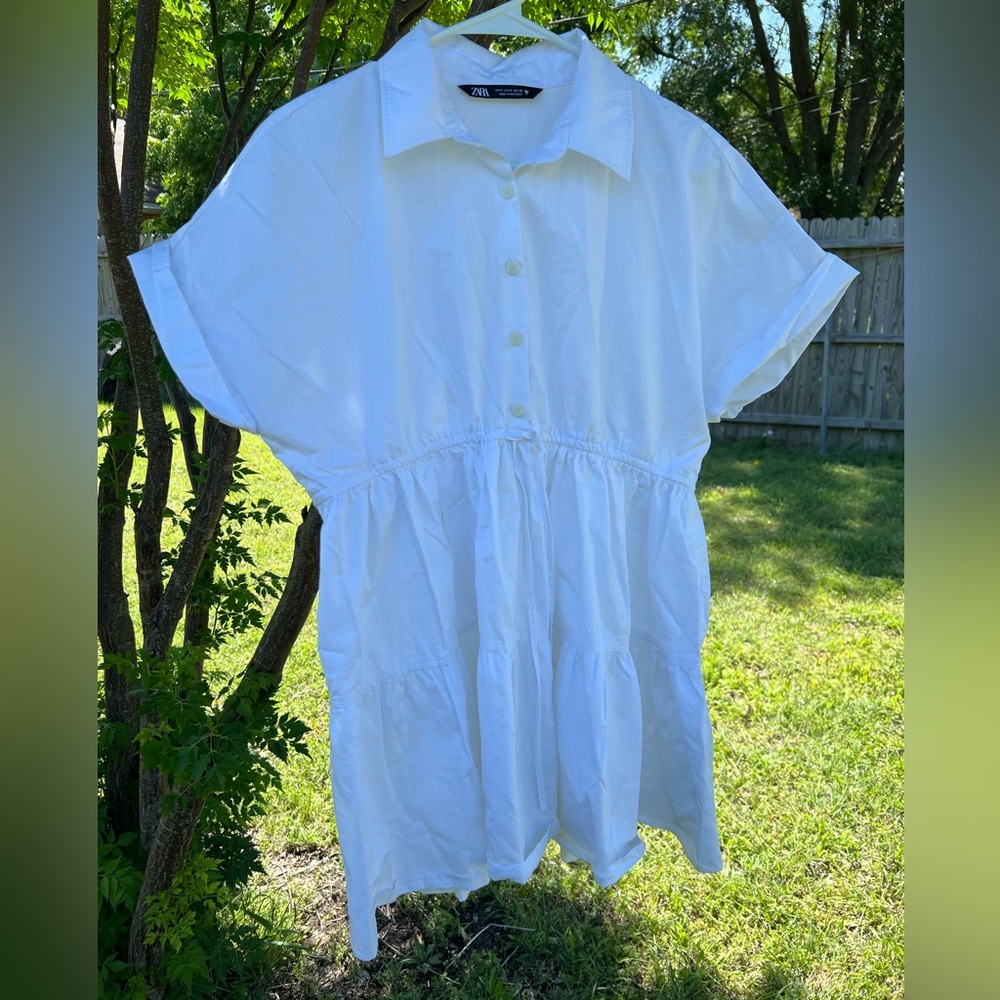 White Button-Up Dress